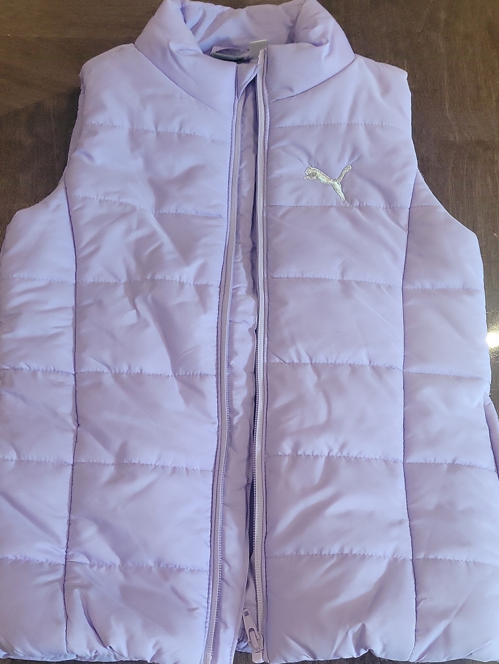 Puma Girls Light Lavender Quilted Puffer Vest